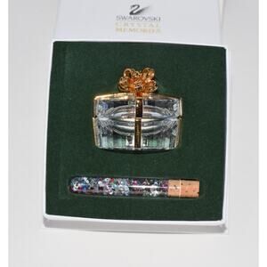 Swarovski Crystal Memories Secrets Gold Bow Surprises Jewelry Gift Box Retired